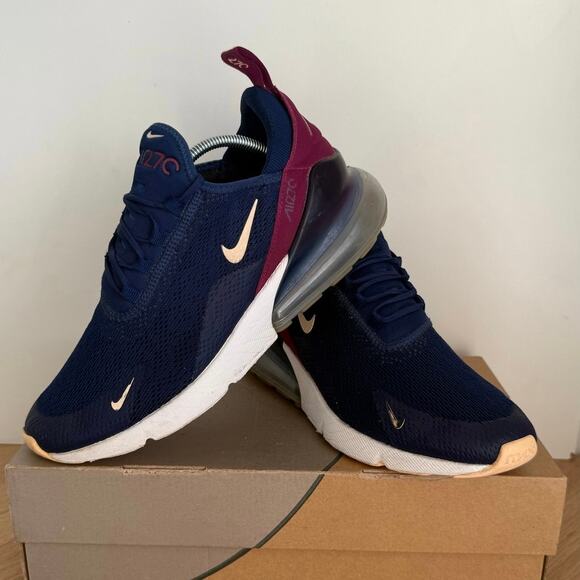 Nike Air Max 270 Blue Void /Purple Women Running Sneakers - SZ 9.5 - Picture 14 of 16